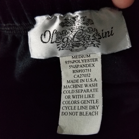 OLEG CASSINI | stretch velvet pull-on pants - Picture 6 of 6